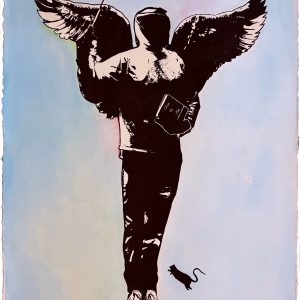 The Patron of The Arts Arts - Monoprint enhanced with Aquarelle