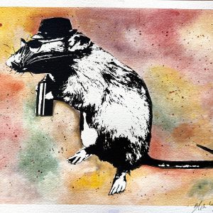 The Street Artist Paraphernalia (auf unikatem Aquarellhintergrund)