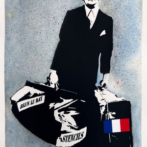 L'Homme Qui Traverse Les Murs (sur fond aquarelle)