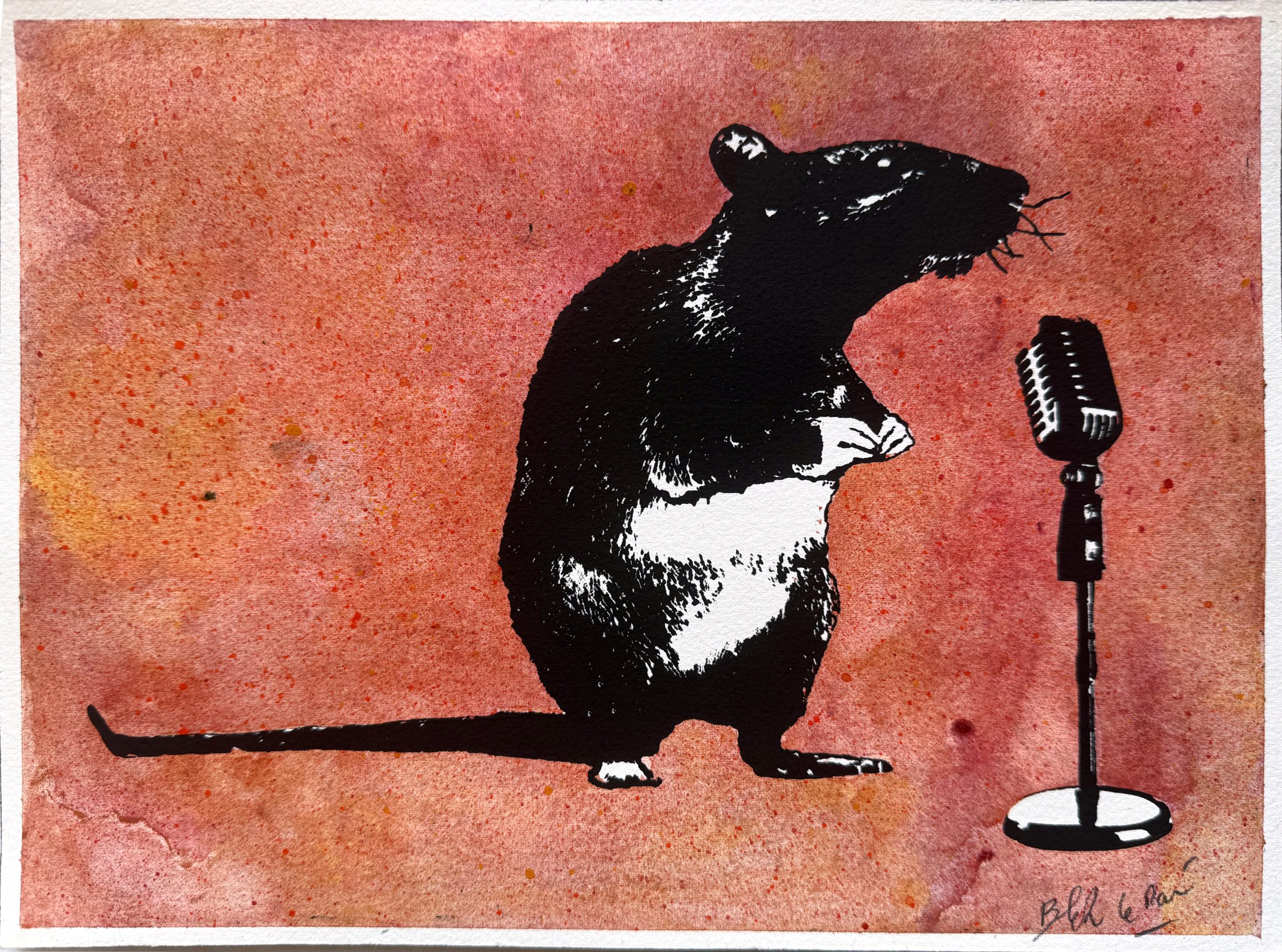 Le Crooner (sur fond aquarelle unique)