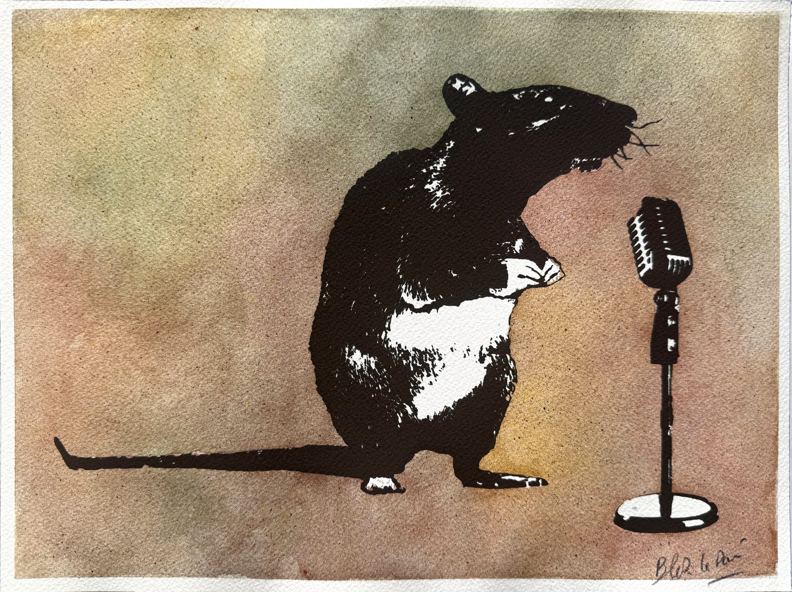 Crooner (sur fond aquarelle unique)