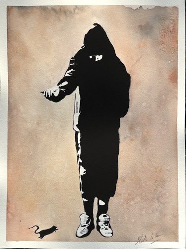 The Beggar — Aquarell-Unikat